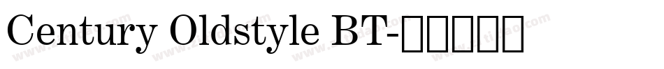 Century Oldstyle BT字体转换